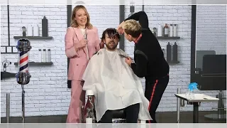 Olivia Wilde and Ellen DeGeneres Team Up to Chop Off Jason Sudeikis' Hair on TV