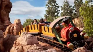 [4K] Big Thunder Mountain Railroad ride 2017: Front and Back Seat POV - Disneyland park