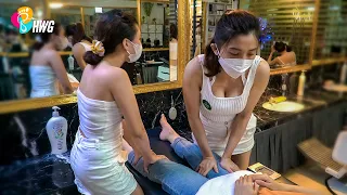 (ASMR) Full service vietnam barbershop massage - Trinh is very beautiful and sweet