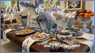 How to Decorate w/ BLUE & WHITE CHINOISERIE TEA PARTY for FALL | Interior Design | #chinoiseriechic