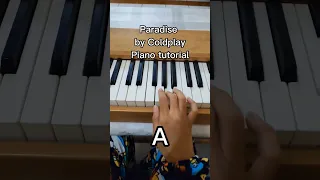 Paradise by Coldplay #piano  #tutorial #shorts