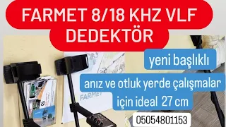 FARMET 8-18 KHZ VLF DEDEKTÖR  #derin #hassas #hafif ✅8 kHz🔄 ✅18 kHz  27 cm BAŞLIKLI #farmet818 #1m