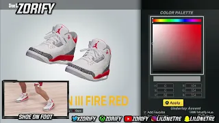 NBA 2K23 Next Gen Shoe Creator - Air Jordan 3 "Fire Red"