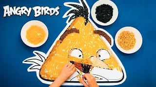 Angry Birds | Coloring CHUCK With Mango & Pasta 🤩🥭🍝