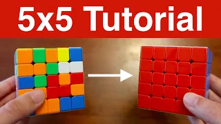 5x5 Rubik's Cube Tutorial: Reduction Method (Easy Beginner's Method!)