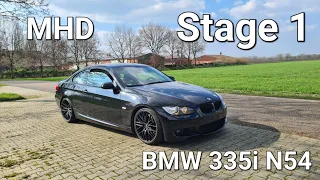 POV Autobahn run | RAW Sound | BMW e92 335i n54 MHD Stage 1