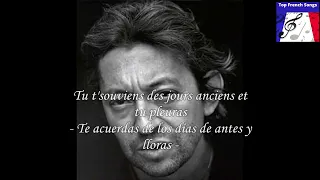 "Serge Gainsbourg" - Je suis venu te dire que je men vais - (subtitulos en espanol)