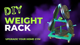 DIY Weight Plate Storage Rack | Home Gym Organization