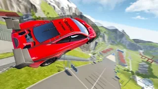 Which Automation Car Can Fly The Furthest on Car Jump Arena? CRAZY SPEED! - BeamNG Drive