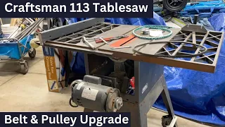 Craftsman 113 Table Saw Upgrade: Drive Pulleys and Belt Replacement Guide