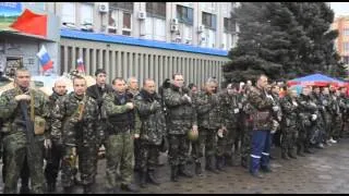 Slaviansk Lugansk Donetskaya Republic Freedom Fighters. Anthem Of Russia Гимн России Руку на сердце!