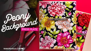 How to Use Spellbinders Peony Background Press Plate