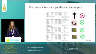 WE SHOULD ROUTINELY USE VISCOELASTIC TESTS FOR COAGULOPATHIES