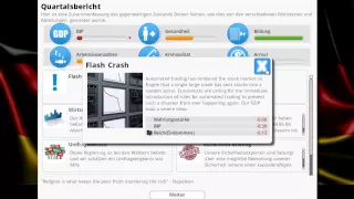 Democracy 3 - S01E08 - Lets play - HD [720p60] - Flash Crash und  Umbildung des Kabinetts - german