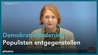 BPK: Nancy Faeser und Lisa Paus zum Demokratiefördergesetz