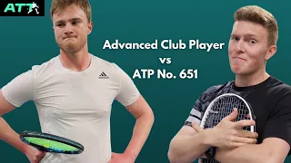 Advanced Club Tennis Player vs ATP No. 651: Tiebreak to 10