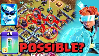 RC CHARGE with 9 INVISIBILITY SPELL into LALO in TH16 | Clash of Clans