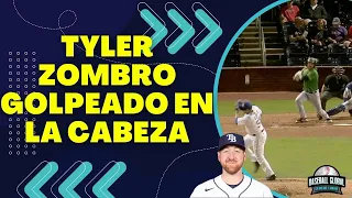 Tyler Zombro convulsiona tras ser golpeado en la cabeza | Béisbol Global