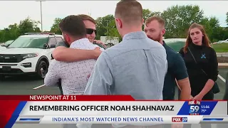 Fellow soldiers travel from across the U.S. to honor fallen Elwood officer