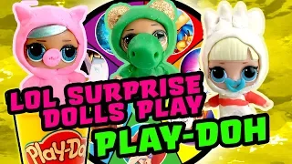 LOL Surprise Dolls Toy Story 4 Spin the Wheel Play-Doh Game Pt 2 w/ Brrr Baby! | LOL Dolls Families