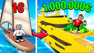 1€ vs 1.000.000€ YACHT in Roblox!