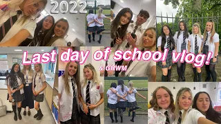 Last day of school uk vlog + GRWM | year 11 leavers 2022