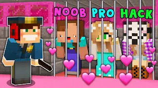 GPLAY ZAMYKA W WIĘZIENIU DZIEWCZYNY - NOOB, PRO I HACKER W MINECRAFT?!