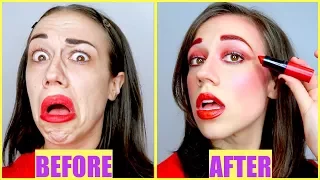 FULL FACE USING ONLY MIRANDA'S LIPSTICK!