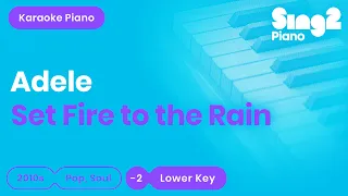 Adele - Set Fire To The Rain (Lower Key) Piano Karaoke