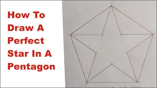 How to Draw a Perfect Star in a Pentagon | How to Inscribe a 5 Pointed Star in a Pentagon