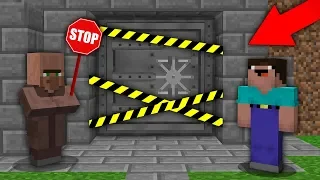 Minecraft NOOB vs PRO : WHY VILLAGER HIDE THIS BUNKER FROM NOOB? Challenge 100% trolling