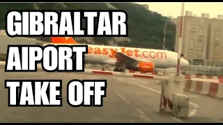 EasyJet airplane take off at Gibraltar Airport May 2012