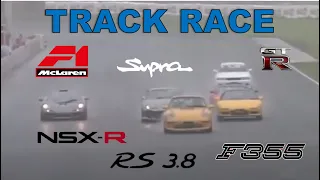 [ENG CC] Track Race #29 | Mclaren F1 vs Supra vs F355 vs NSX-R vs Carrera vs GT-R