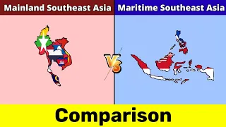 Mainland Southeast Asia vs Maritime Southeast Asia | Southeast Asia | Comparison | Data Duck