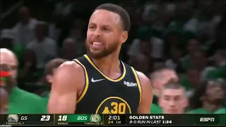 steph curry trash talk celtics fans after a ridiculous 3 points