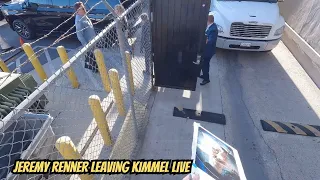 Jeremy Renner leaving Kimmel alley