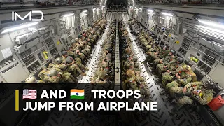 Indian Army Teams Up with Army Paratroopers for Epic Parachute Jump in Yudh Abhyas Exercise..!