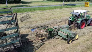 Heuwetter = Heuernte - Youngtimer Traktor Fendt Farmer 308 Presse JD 224T - Deutz D25 Landwirtschaft