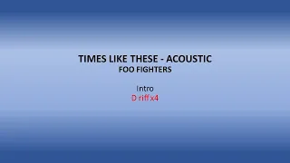 Times Like These Acoustic By The Foo Fighters - Easy chords and lyrics