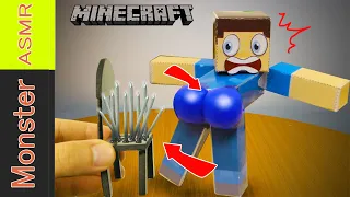 Monster school: POOR ZOMBIE LIFE #40 (Eating Among Us save Steve) - Kluna tik eating Minecraft