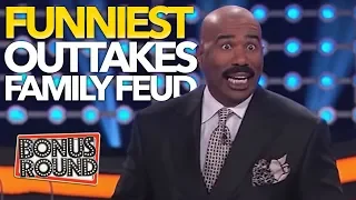 FUNNIEST OUTTAKES On Celebrity Family Feud! Some Answers Stump Steve Harvey! Bonus Round