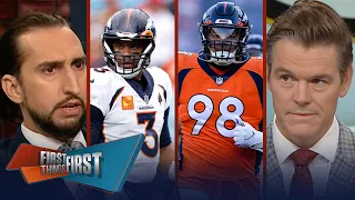 Russell Wilson, Mike Purcell have heated exchange in Broncos Week 12 loss | NFL | FIRST THINGS FIRST