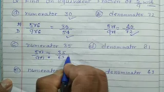 Find an equivalent fraction of 5/9 with numerator 30