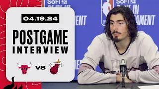 Jamie Jaquez Jr. Postgame Interview | Chicago Bulls vs. Miami HEAT | April 19, 2024