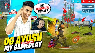 Finally UG Ayush भाई Op Reaction Back in My 1 Vs 4 Op Clutch 😱 Tonde Gamer - Free Fire Max