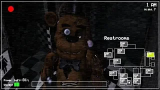 Miketrap from ''Game Over Screen'' manifests on FNaF 1! (FNaF 1 Mods)