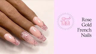 Rose Gold French Nails | Ohuhu 18 Colors Polygel Kit | dummylatina