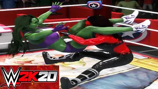 She-Hulk v Red She-Hulk! - WWE 2K20 Requested Extreme Rules Iron Woman Match