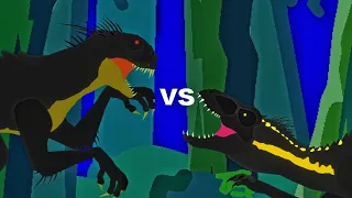 indoraptor vs scorpius rex stick nodes pro dinosaur battle season 1 EP 3 2023