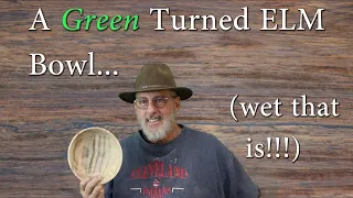 A Green Turned ELM Bowl          Woodturning with Sam Angelo
